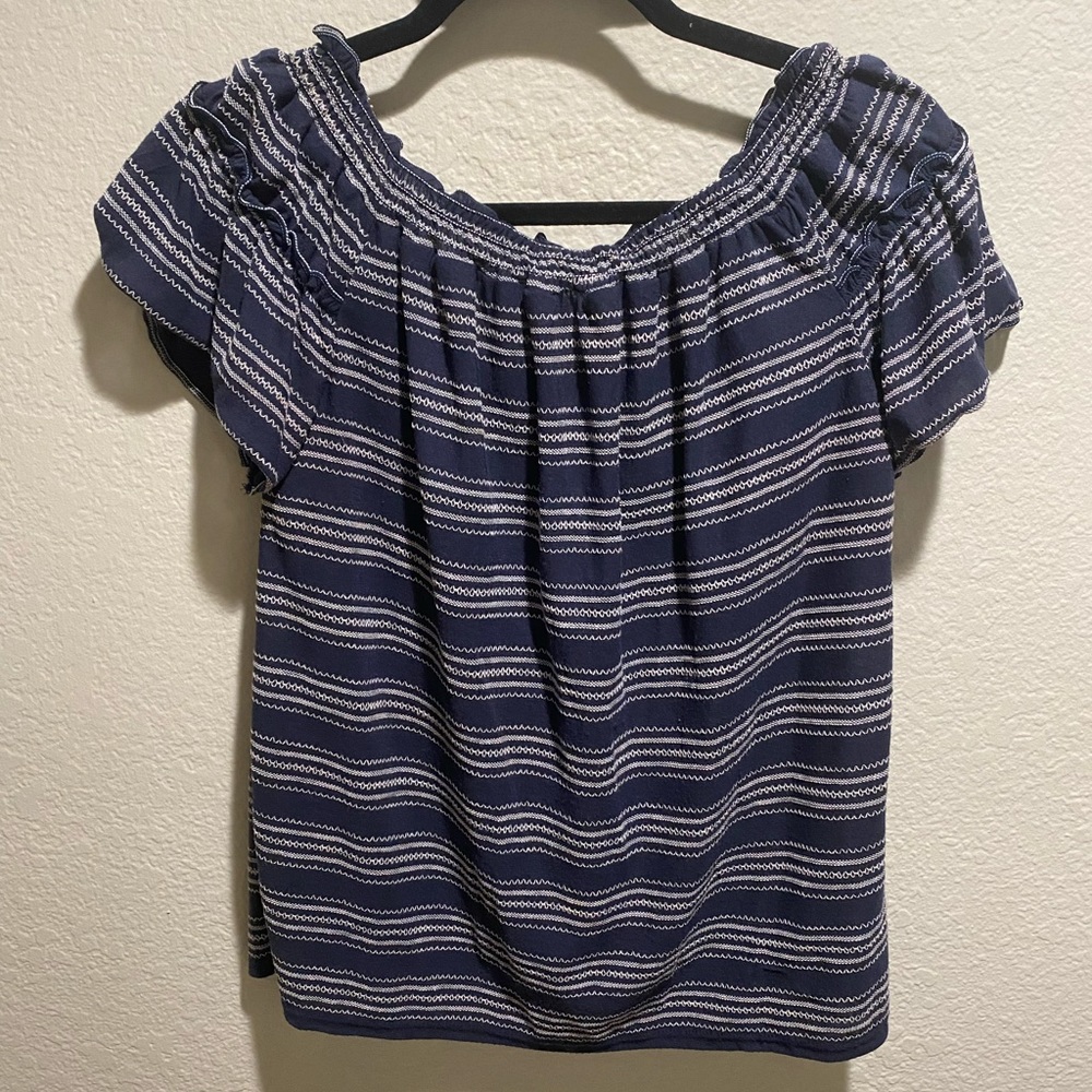Max Studio striped off shoulder top